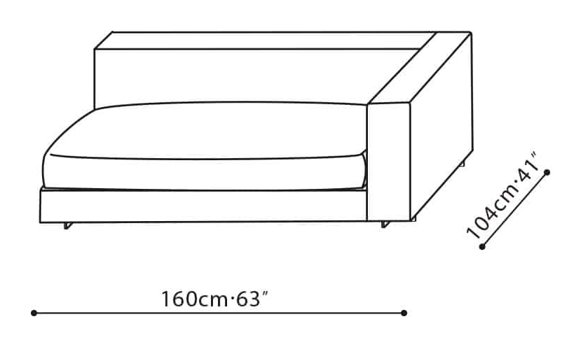 Clouds Sofa by Camerich, size drawing: C0102204