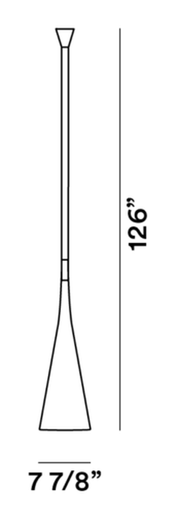 Uto Outdoor Pendant Lamp by Foscarini, size drawing