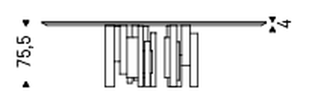 Skyline Wood Dining Table by Cattelan Italia, size drawing 1