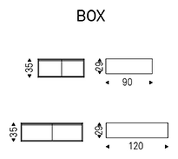 Freeway Bookcase by Cattelan Italia, size drawing 3
