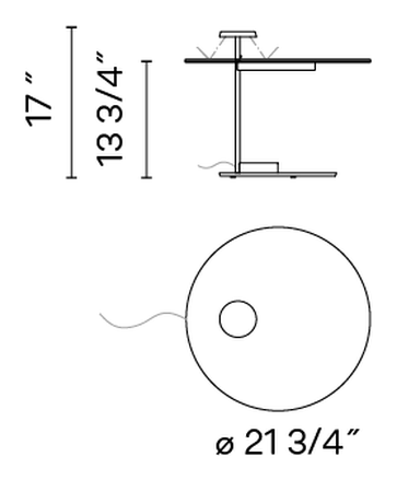 Flat Lighting Collection by Vibia, size drawing: Model 5950