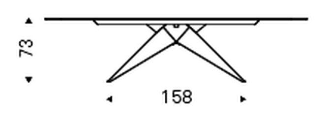 Premier Keramik Dining Table by Cattelan Italia, size drawing 7