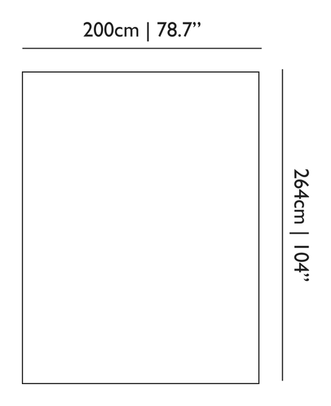 In the Meadow Carpet by Moooi, size drawing