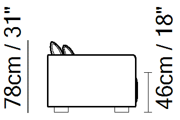 Long Beach Sectional by Natuzzi Italia, size drawing