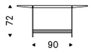 Trevi Console Table by Cattelan Italia, size drawing 3