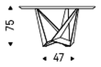 Skorpio Keramik Round Dining Table by Cattelan Italia, size drawing 1