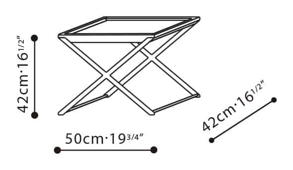 Enzo Coffee Table by Camerich, size drawing: C06A1201