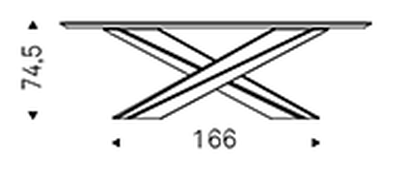 Lancer Wood Dining Table by Cattelan Italia, size drawing 1