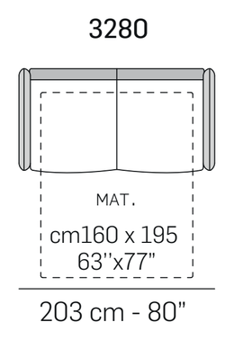 Taylor Sofa Bed by Nicoline, size drawing 2