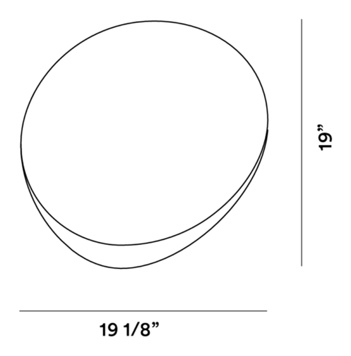 Lake Wall Lamp by Foscarini, size drawing