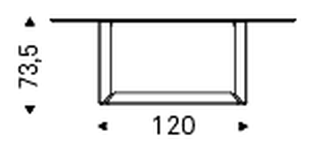 Dragon Keramik Dining Table by Cattelan Italia, size drawing 1