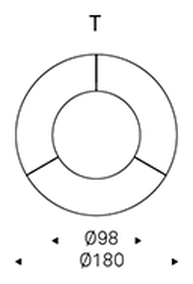 Senator Ker-Wood Round Dining Table by Cattelan Italia, size drawing 3