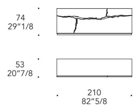 Impact Buffet Sideboard by Reflex, size drawing