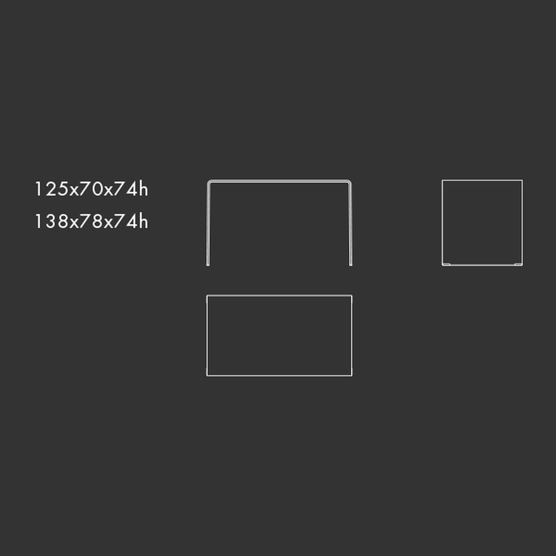 Bridge Order Desk by Sovet, size drawing