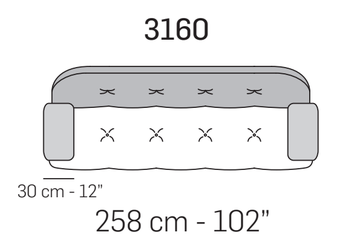 Boero Sofa by Nicoline, size drawing 2