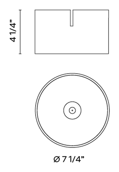 Bind Track Lighting System by Vibia, size drawing: Models 6540, 6542
