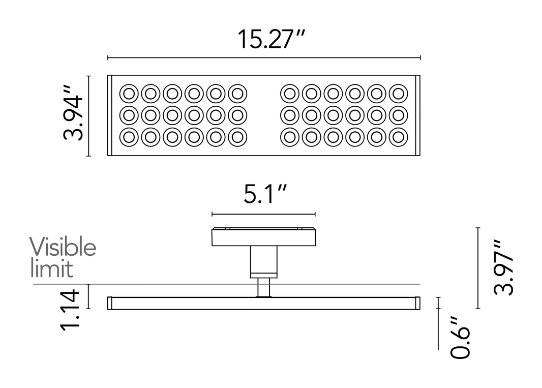 Workmates Large Track Module by Flos, size drawing