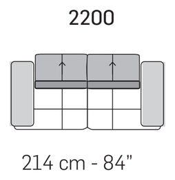 Bolton Sofa by Nicoline, size drawing 3
