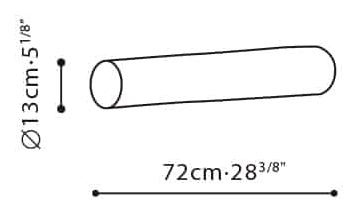 Melody Bed by Camerich, size drawing: C08H0703