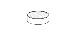Clip Set Ottoman and Table by Ditre Italia, size drawing: Round pouf table with top diameter 120