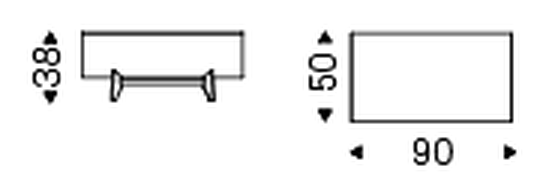 Caesar Side Table by Cattelan Italia, size drawing 1