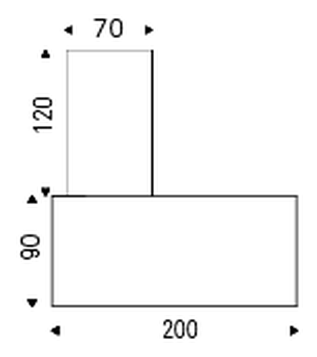 Vega Desk by Cattelan Italia, size drawing 2