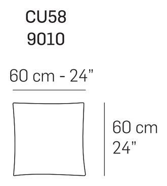 Cushion CU58, CU57 by Nicoline, size drawing 1