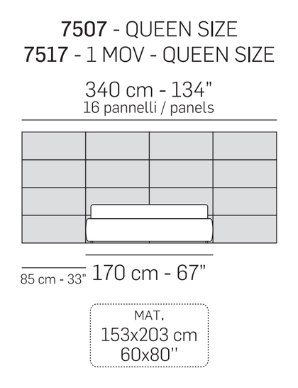 Dalia Bed by Nicoline, size drawing 3