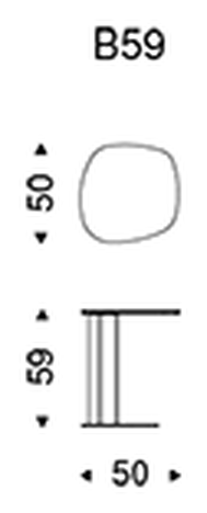 Amalfi Side Table by Cattelan Italia, size drawing 4
