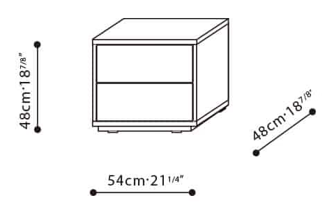 Pixel Media Cabinet by Camerich, size drawing: C0400218