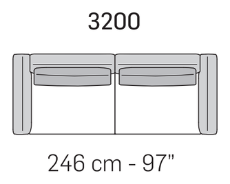 Penta Sofa by Nicoline, size drawing 5