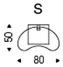 Lap Side Table by Cattelan Italia, size drawing 2