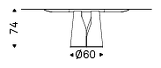 Giano Keramik Dining Table by Cattelan Italia, size drawing 1
