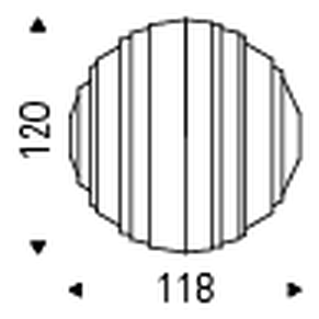 Stripes Wall Mirror by Cattelan Italia, size drawing 2