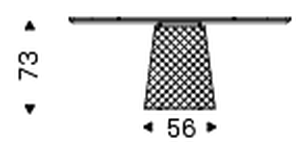 Atrium Wood Console Table by Cattelan Italia, size drawing 1