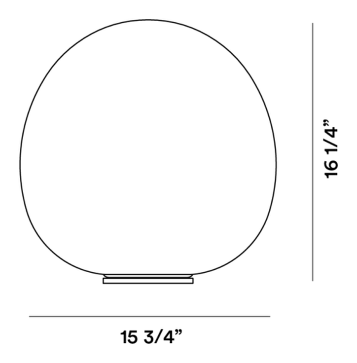 Rituals XL Table Lamp by Foscarini, size drawing