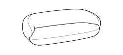 Pacific Sofa by Ditre Italia, size drawing: 3-seat maxi sofa