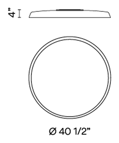 Bigger Ceiling and Pendant Lamps by Vibia, size drawing: Model 3910