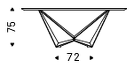 Skorpio Keramik Dining Table by Cattelan Italia, size drawing 1