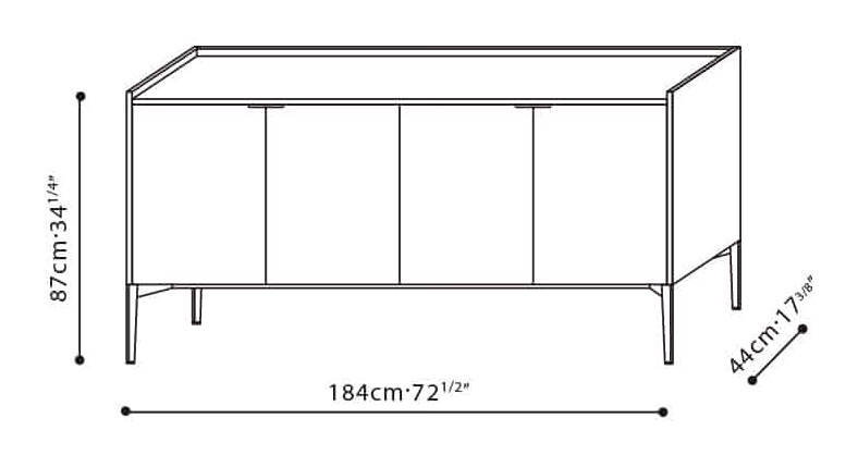 Matrix Cabinet (High Base) by Camerich, size drawing: C04H0808 + B40H0808 + B41H0808