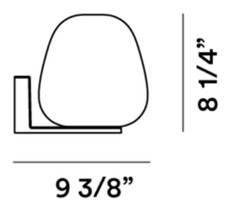 Rituals 3 Wall Lamp by Foscarini, size drawing