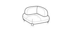 Pacific Outdoor Sofa by Ditre Italia, size drawing: Square corner