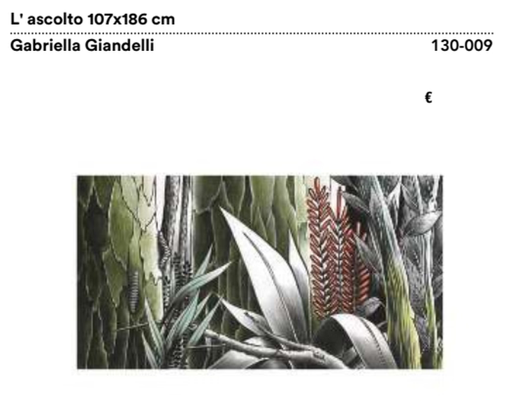 Tapestry Wall Art by Moroso, size drawing: L’ ascolto