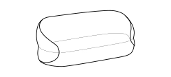 Clip Sofa by Ditre Italia, size drawing: 3-seat sofa