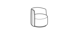 Chloé Armchair by Ditre Italia, size drawing: Armchair Luxury