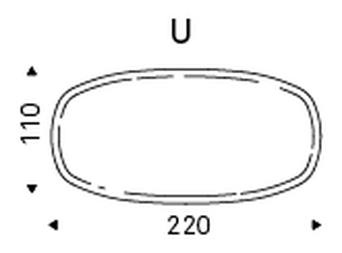 Papelito Wood Dining Table by Cattelan Italia, size drawing 4