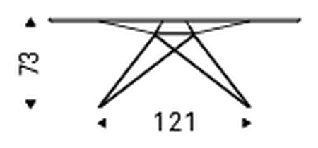 Premier Keramik Dining Table by Cattelan Italia, size drawing 1