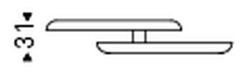Yo-Yo Brushed Coffee Table by Cattelan Italia, size drawing 2