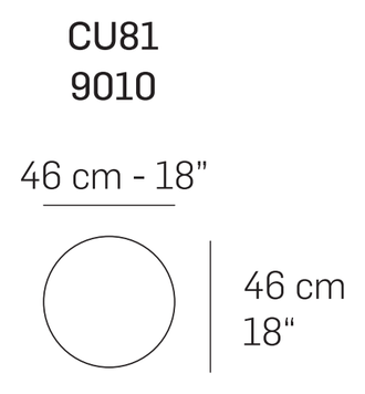 Cushion CU81 by Nicoline, size drawing