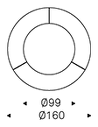 Rado Ker-Wood Round Dining Table by Cattelan Italia, size drawing 2